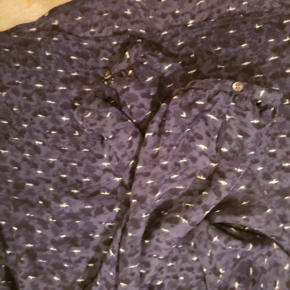 EUC Joie S Blue Long Sleeve Silk Blouse - Picture 5 of 6